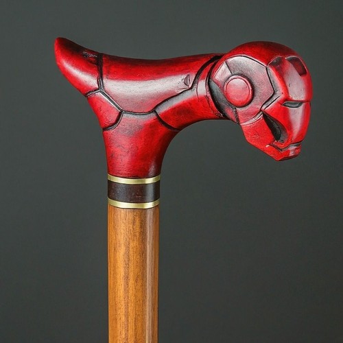 Walking stick Wooden Iron Men Handmade Walking Canes Replica - Picture 2 of 2
