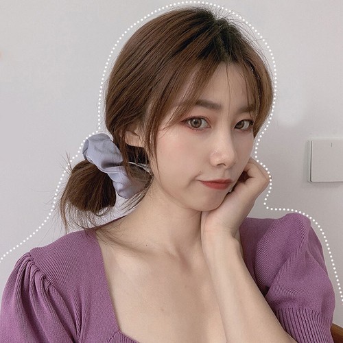 Large Satin Hair Scrunchies Elastic Solid Color Hair Ring Ponytail Hair Tie Ro ♢ - Picture 4 of 20