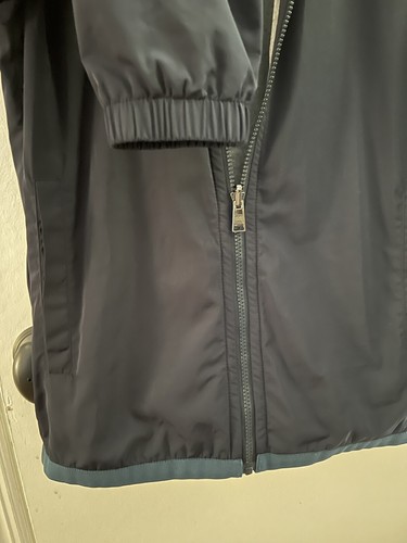 HUGO BOSS MENS BOMBER JACKET Navy Blue Gray Soft Lining Size Medium Excellent! - Picture 5 of 12
