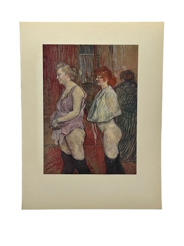 Vintage Toulouse-Lautrec Kunstdruck La Visite: Rue Des Moulins 1894 Frankreich - Bild 5 von 10