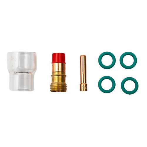 12 Verre Tasse Tig Torche De Soudage Stubby Kit 4 O Rings Arc Soudure Chuck Du - Bild 7 von 12