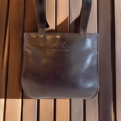Armani Exchange Handtasche Vintage Braun Leder Schultertasche - Bild 7 von 11