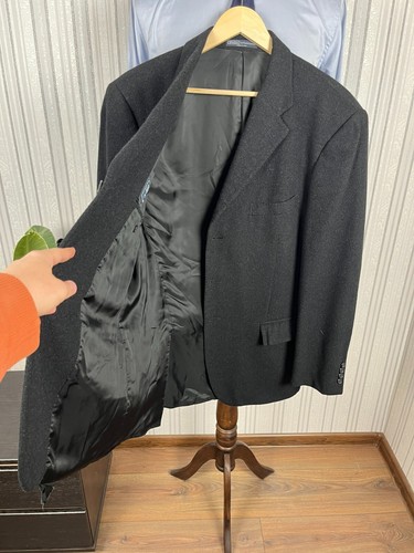 Polo Ralph Lauren Charcoal Gray Super Soft Cashmere Italy Made Blazer 44, EU 54 - Picture 7 of 11