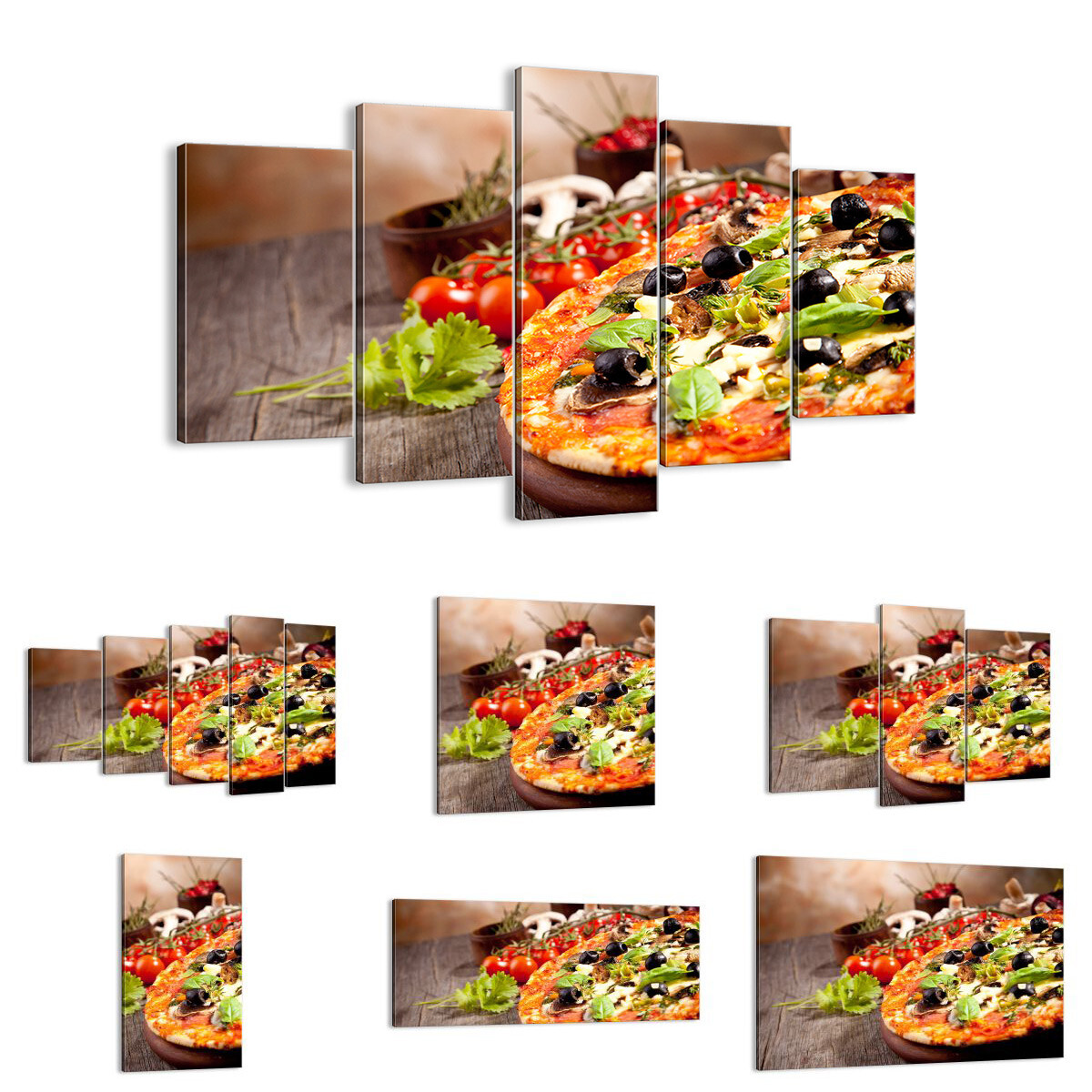 LEINWAND BILDER - DIGITAL ART - Pizza Essen Holz - 30 MUSTER - DE 2791 LEINWAND BILDER - DIGITAL ART - Pizza Essen Holz - 30 MUSTER - DE 2791