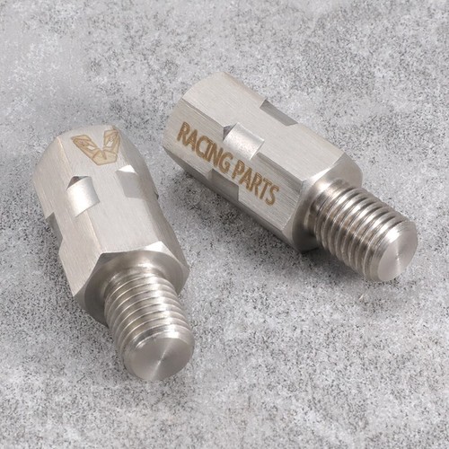 M10x1.25 Motorcycle Rearview Mirror Thread Adapter Screws Bolt Height Adjustment - Bild 14 von 14