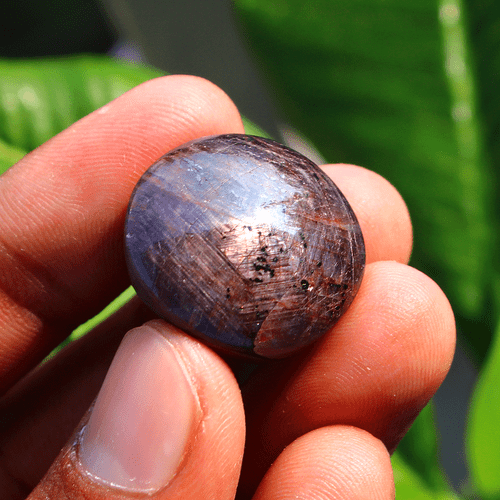 70.70 Cts Natural Star Ruby Top Quality 23mmx22mm Oval Cabochon Loose Gemstone - Picture 7 of 16