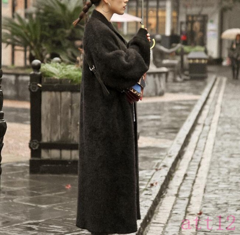 Knitwear Sweater Cardigan Mink Cashmere Women Long Loose Coat Outwear Parka T Knitwear Sweater Cardigan Mink Cashmere Women Long Loose Coat Outwear Parka T