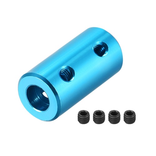 2mm to 5mm Bore Rigid Coupling 20mm Length 10mm Diameter Connector Light Blue