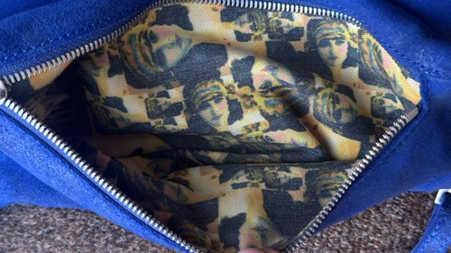 Limited Edition Hammitt Medium Zippered Leather Blue Crossbody Clutch Bag - Picture 8 of 15