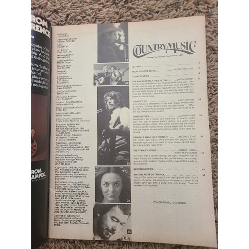 Vintage Country Music magazine with willie nelson on cover, February 1976 - Picture 4 of 4