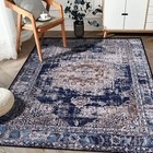 Vintage  Rug for Living Room - Machine Washable Rug Soft, blue, 200 * 250CM