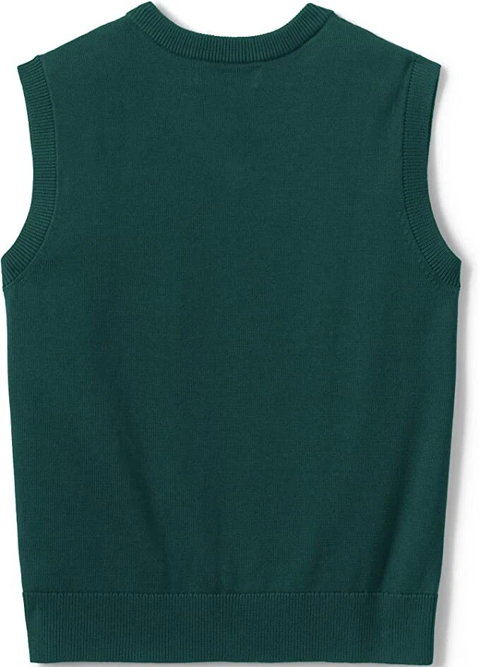 LANDS' END SCHOOL UNIFORM LITTLE KIDS COTTON MODAL FINE GAUGE SWEATER VEST - Image 2 of 2