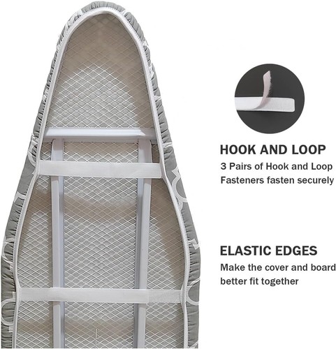 Heat Reflective Iron Board Cover with Hook & Loop Fasteners - Pattern 012 - Picture 6 of 8