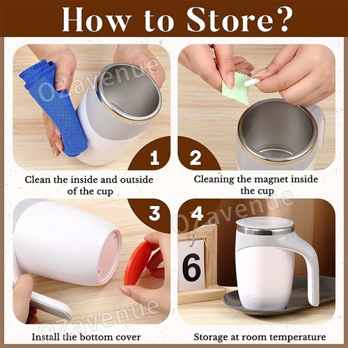 Self Stirring Mug Cup Auto Mixing Stir Coffee Milk Tea Beer Automatic Electric - Picture 11 of 13