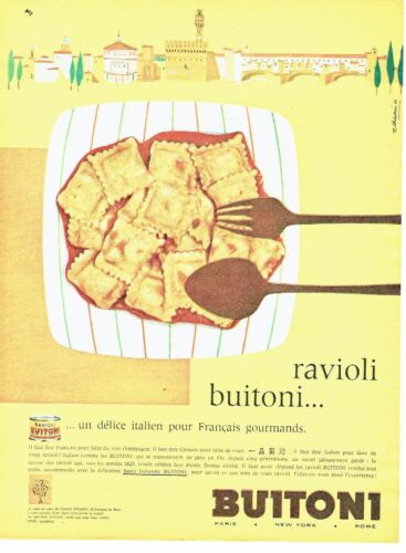 PUBLICITE ADVERTISING 116  1960  le raviolli Buitoni - Zdjęcie 1 z 1
