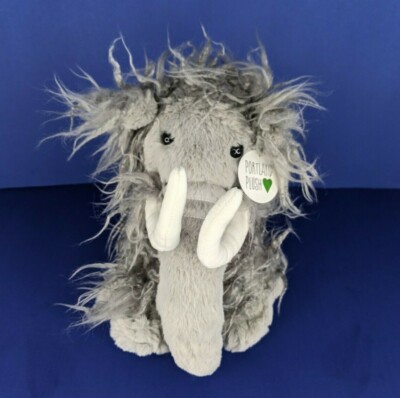 New Woolly Mammoth Portland Plush Stuffed Animal Watson Gray Very Furry Toy 9