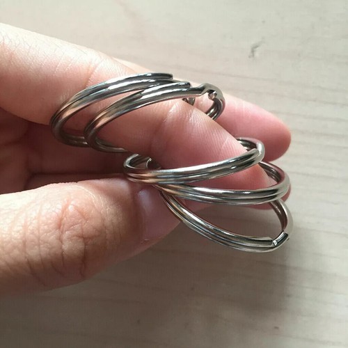 100/200pcs Stainless Steel Split Key Ring Keychain Round Double Loops Jump Rings - Picture 19 of 35
