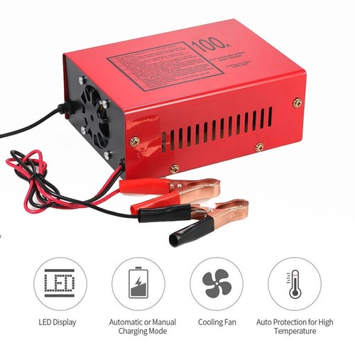 Car Battery Charger Heavy Duty 12V/24V Smart Automatic Intelligent Pulse Repair - Picture 20 of 21