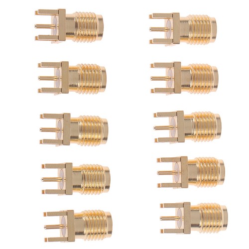 10x 1.6mm SMA Female Jack Solder Nut Edge PCB Clip Straight Mount RF Connect` JW - Zdjęcie 11 z 12