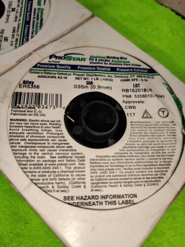 2X PROSTAR MIG Aluminum Welding Wire Alloy ER 5356, Size .035” P/N 535601035243 - Picture 2 of 5