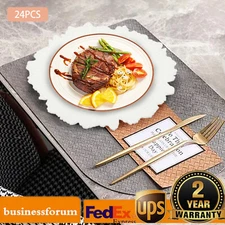 Round Plastic Reef Plate Dinner Wedding Party Tableware Plates Mats Decoration