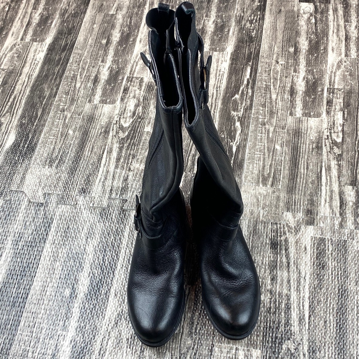 Naturalizer Womens Jean Leather Knee-High Motorcycle Boots Brown 9 Wide (C D W)　並行輸入品 Naturalizer Jean Size 6.5M Women Leather Riding Boots Brown Knee