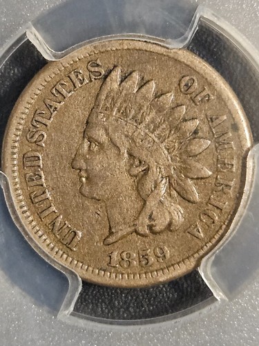 1859 Indian Head Cent * PCGS F15 * Copper-Nickel * One Year Type Coin - Picture 2 of 4
