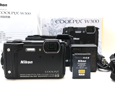 TOP MINT] ]Nikon COOLPIX W300 black 16.0MP Waterproof