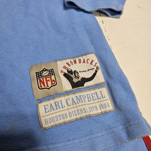 Reebok NFL Throwbacks Earl Campbell Houston Oilers Jersey Sweater Size Large - Picture 6 of 10