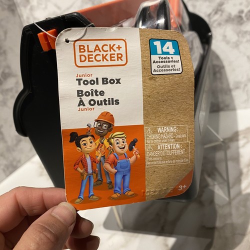 Black and Decker Junior Tool Box 14 Tools and Accessories NEW Age3+ - Picture 3 of 8