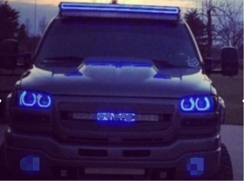 BT RGB Halo Ring For GMC Sierra 1999-06/Yukon 2000-2006 Demon Angel Eyes DRL DIY - Picture 5 of 21