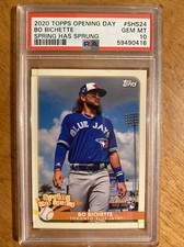 2020 Topps Opening Day Bo Bichette Spring Has Sprung PSA 10 Gem Mint RC Rookie