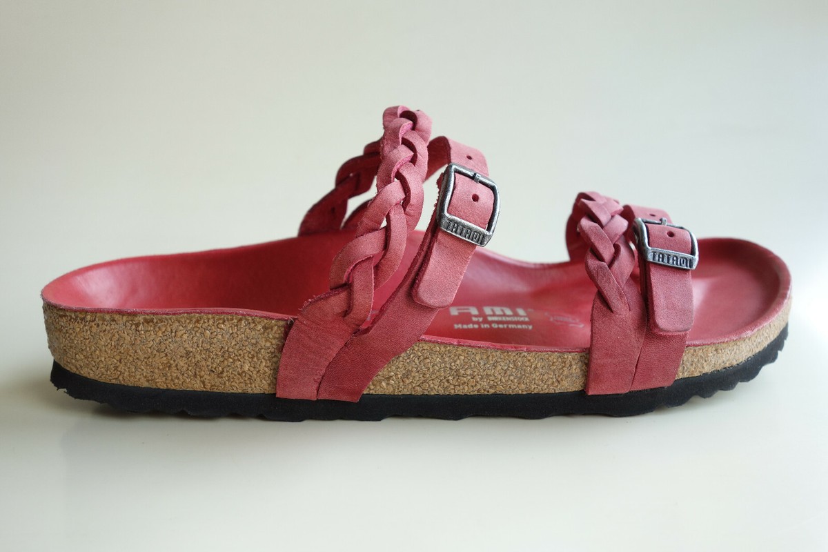Birken stock ×TATAMI 41/26.5cm TATAMI BIRKENSTOCK braided Waxy-Leather Sandals ZULIA EXQ