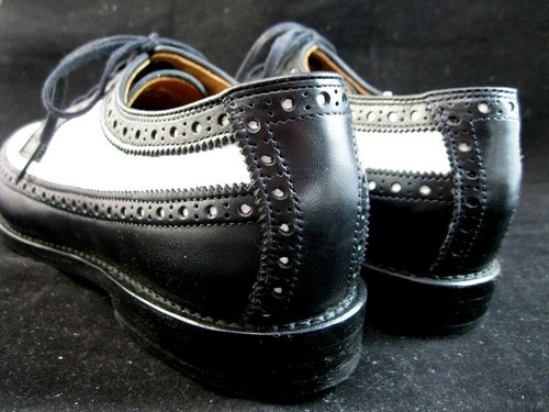 NEU Allen Edmonds "WILLIAM" Budapester SPECTATOR eleganter Schuh 9 D schwarz/weiß (367N) - Bild 5 von 11