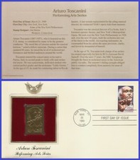 USA8 #2411 U/A GOLDEN REPLICA FDC   Arturo Toscanini