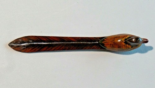 Carved Wood Duck Letter Opener 6 5/8" Long Hand Painted - Picture 3 of 8