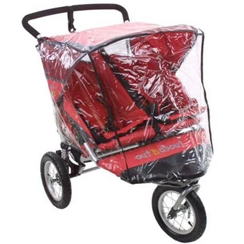 BABY REX RAINCOVER TO FIT OUT & ABOUT NIPPER TWIN 360 DOUBLE RAIN COVER / FAST DELIVERY