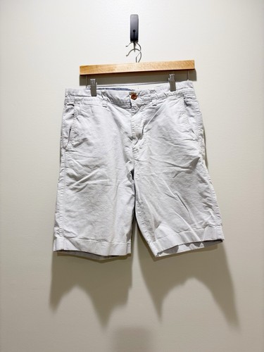 J CREW Herren Club Short hellgrau blau Baumwolle klassisch Freizeit adrett Größe 31 - Bild 1 von 7