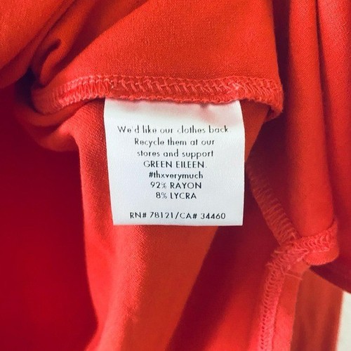 Eileen Fisher Vibrant Red Long Sleeve Top Size M - Picture 7 of 12