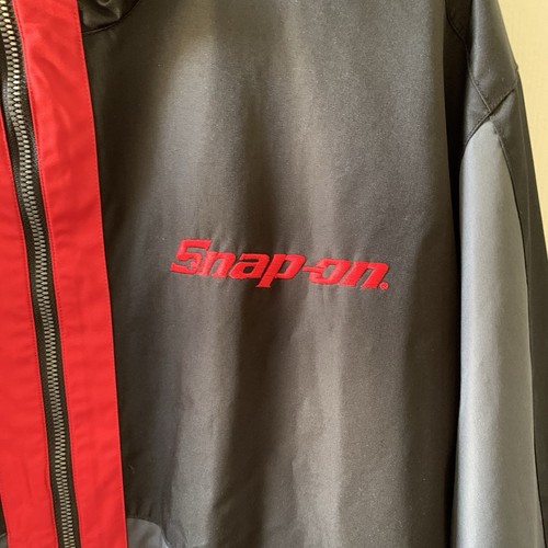 Snap-On Tools Logo Mens Black/Gray Zip Up Windbreaker Jacket Size XL - Picture 2 of 16