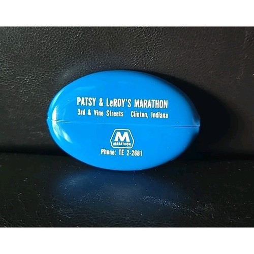 Vintage Rubber Squeeze Coin Purse Patsy & Leroy's Marathon Clinton IN Quikoin - Picture 1 of 2