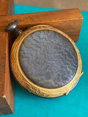 Horlogerie Ancienne 1x Boitier Montre Gousset Régulateur Noir et Doré 7 cm - Photo 1/4