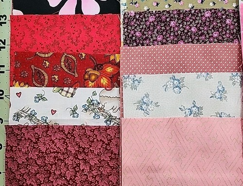8 x 8 Fabric Squares Lot of 25 Mixed Variety Cotton Quilt No Duplicates - Picture 4 of 6