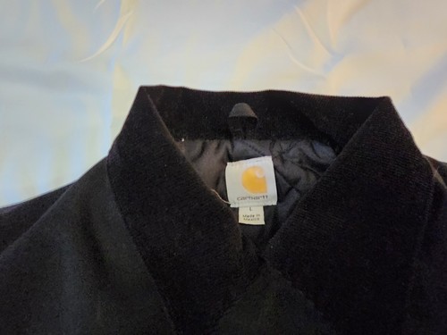 Carhartt Men's Artic Quilted Lined Yukon Black Jacket C55 Size Large Excellent - Picture 4 of 15