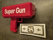 Super Money Gun Spielzeug Geld Pistole Party Revolver verschießt Fake Dollar ...