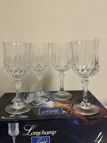 LONGCHAMP - Set Of 4 Cristal D'Arques 24% Lead Crystal Wine Glasses 7 1/2 oz - Picture 5 of 9