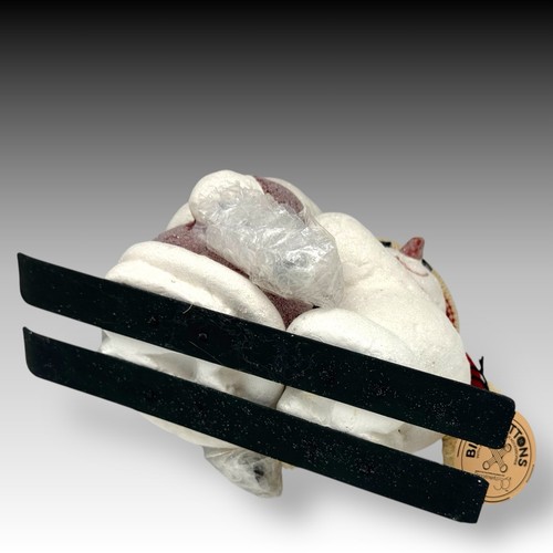Vintage Dept 56 BILLY BUTTONS SANTA and SNOWMAN on Snow Skis Holiday Collection - Picture 7 of 7