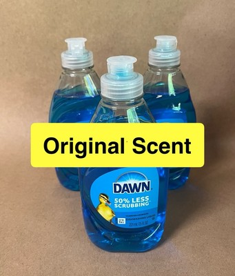 #ad **ORIGINAL SCENT Dawn 50% LESS SCRUBBING Dishwashing Liquid Dish Soap 7.5oz 3 Pk $16.99