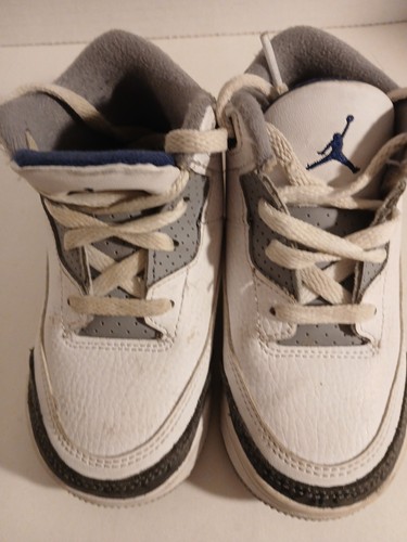 Nike Air Jordan 3 Retro DM0968-148 'Wizards' White/Blue Kids Size 7.5C - Picture 10 of 10