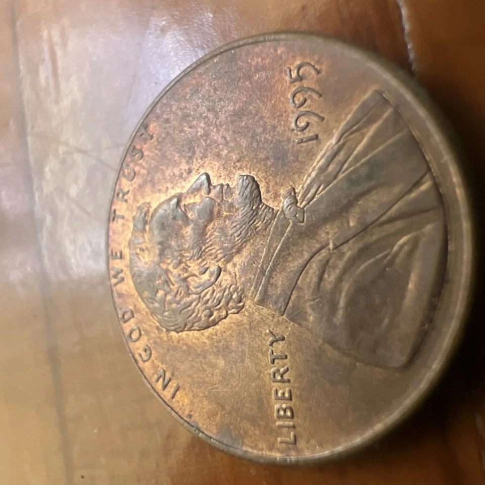1995 Lincoln Cent Doubled Die Obverse DDO Penny Error - Image 3 of 4